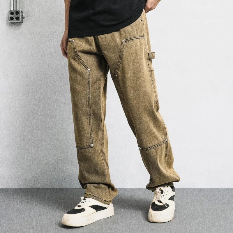GNOMESHGH Jeans Unisex Yellow Mud Black-15