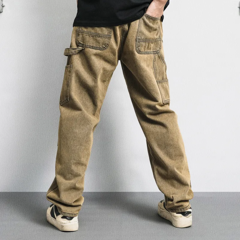 GNOMESHGH Jeans Unisex Yellow Mud Black-13