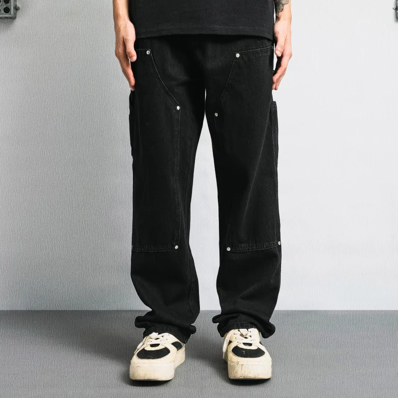 GNOMESHGH Jeans Unisex Yellow Mud Black-2