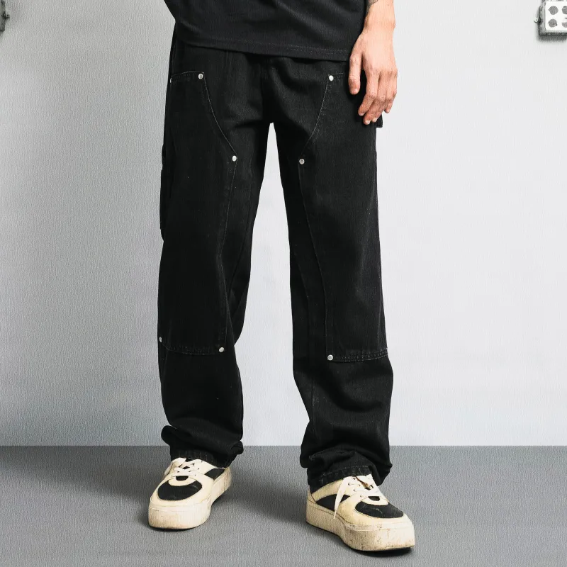 GNOMESHGH Jeans Unisex Yellow Mud Black-6