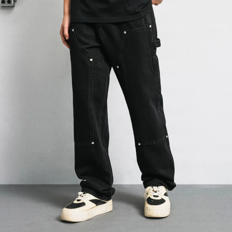 GNOMESHGH Jeans Unisex Yellow Mud Black-8