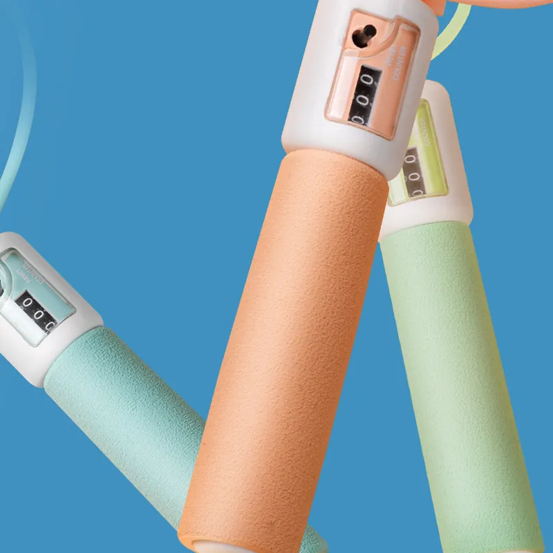 Deli Aerobic Fat Reduction Mechanical Counting Jump Ropes Adults PVC Rope, Foam Controller 2.8m-4