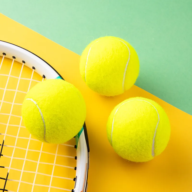 Deli Tennis Balls Wool Match Ball Indoor And Outdoor Practice, Competition Yellow-8