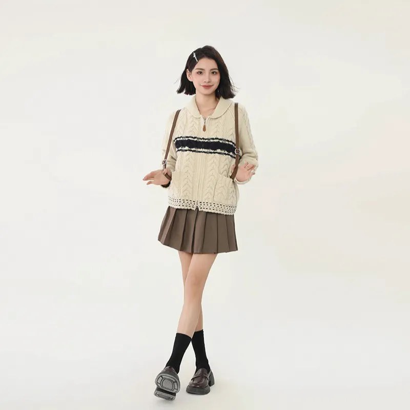 Princess Berdele Knitwear Women's Rough Beige-3