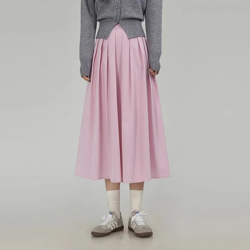 Princess Berdele Casual Long Skirt Women's Pink+Giveaway-3