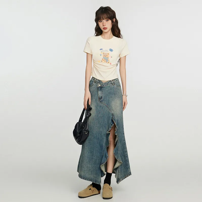 Princess Berdele Set in Sleeve T Shirt Women's Apricot-2