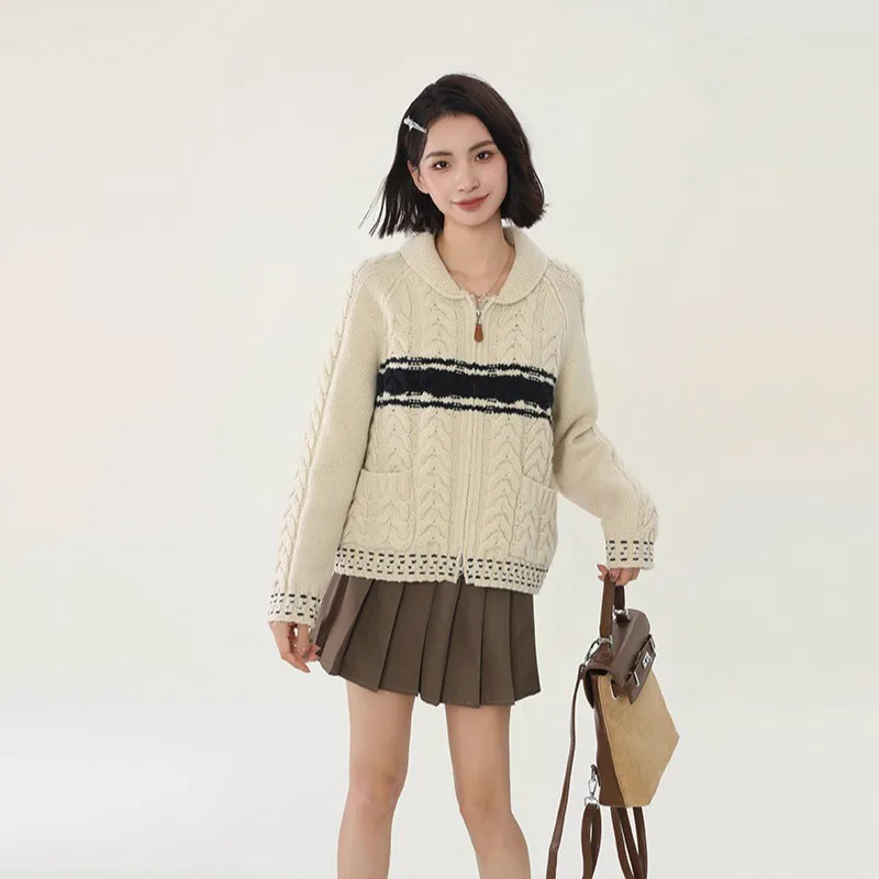 Princess Berdele Knitwear Women's Rough Beige-1