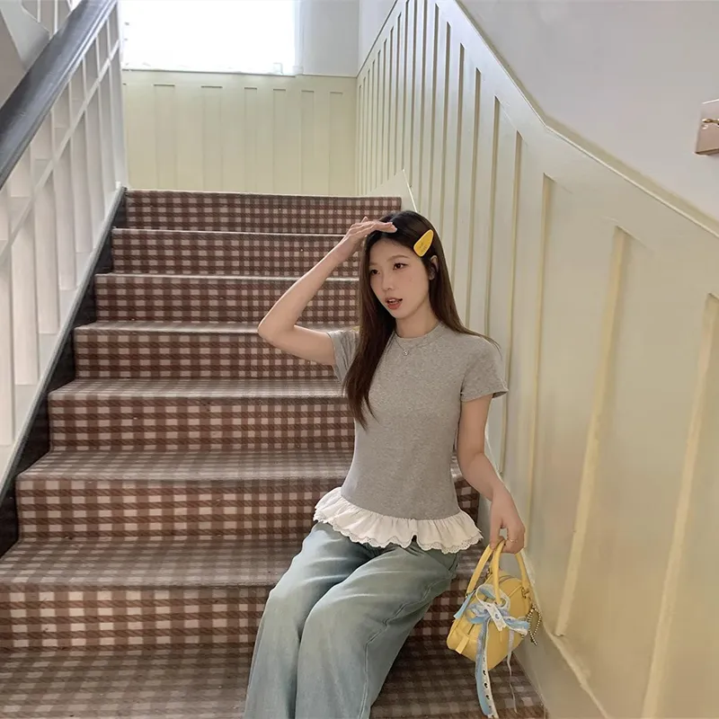 Princess Berdele Set in Sleeve T Shirt Women's Gray+Giveaway-3