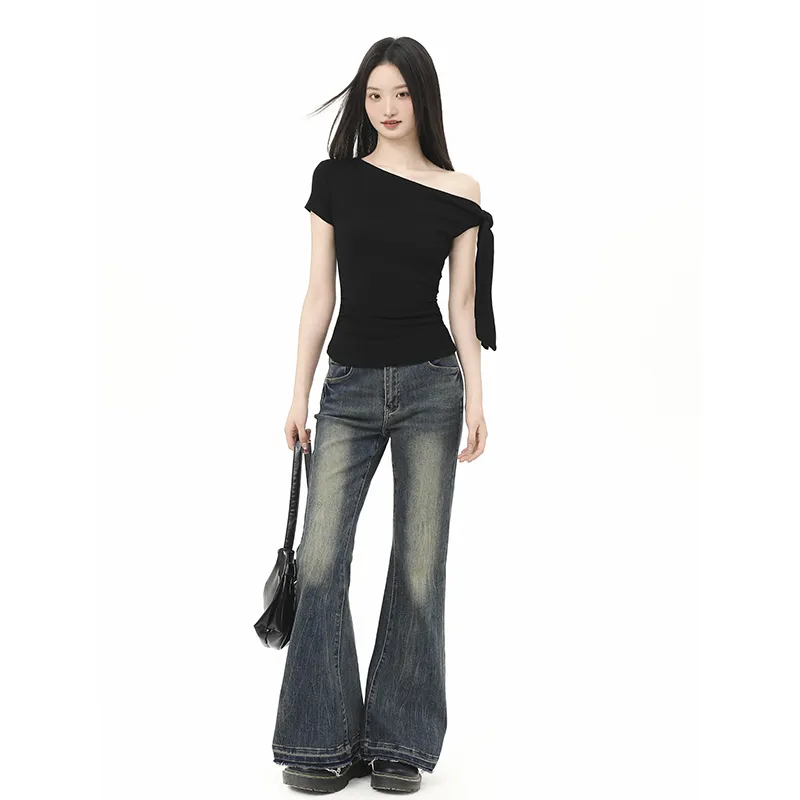 Princess Berdele Set in Sleeve T Shirt Women's Black-2