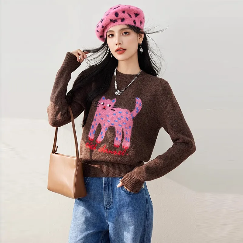 PAZZO Knitwear Women's Coffee-4