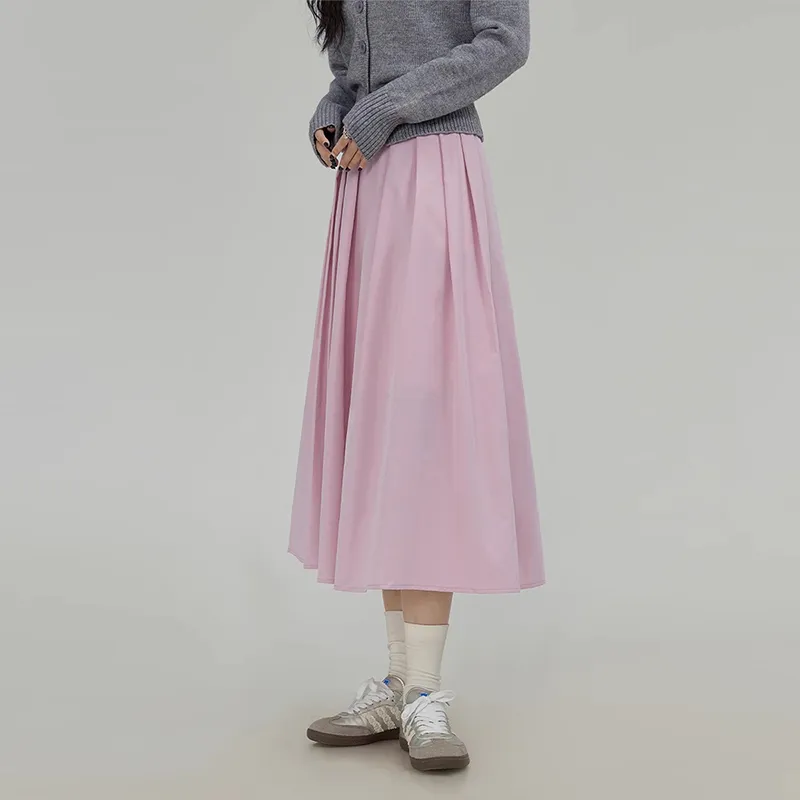 Princess Berdele Casual Long Skirt Women's Pink+Giveaway-4