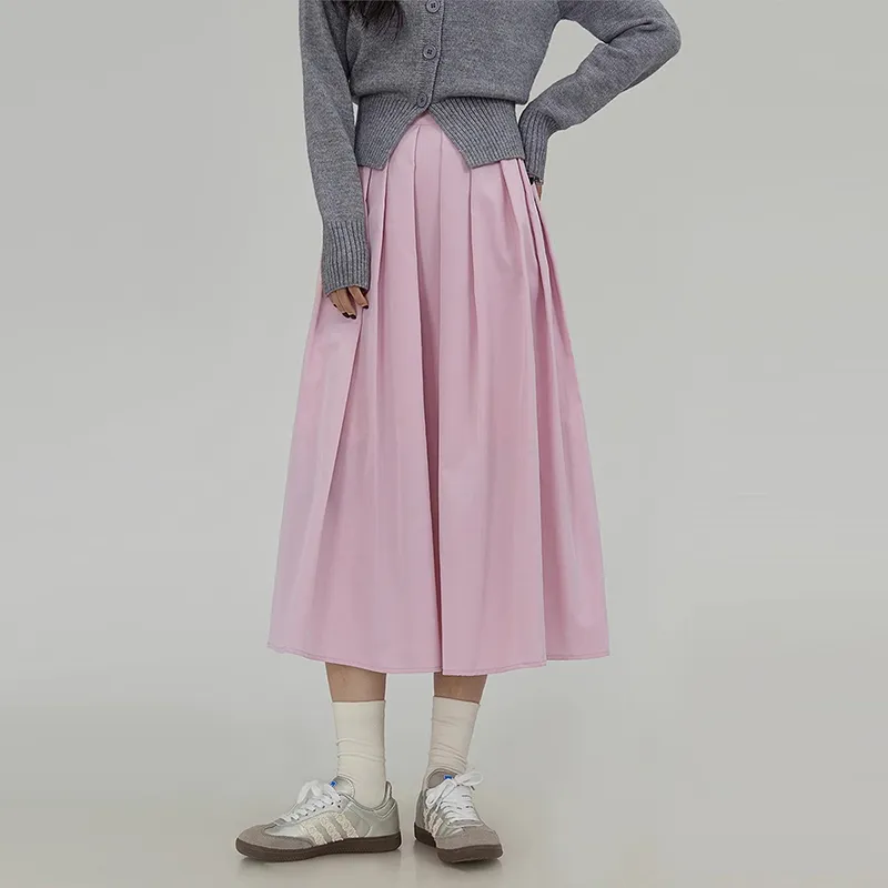 Princess Berdele Casual Long Skirt Women's Pink+Giveaway-2