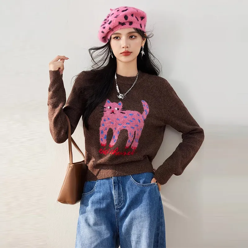 PAZZO Knitwear Women's Coffee-5