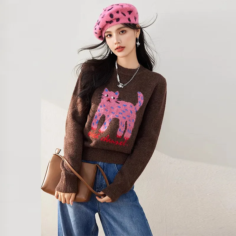 PAZZO Knitwear Women's Coffee-3