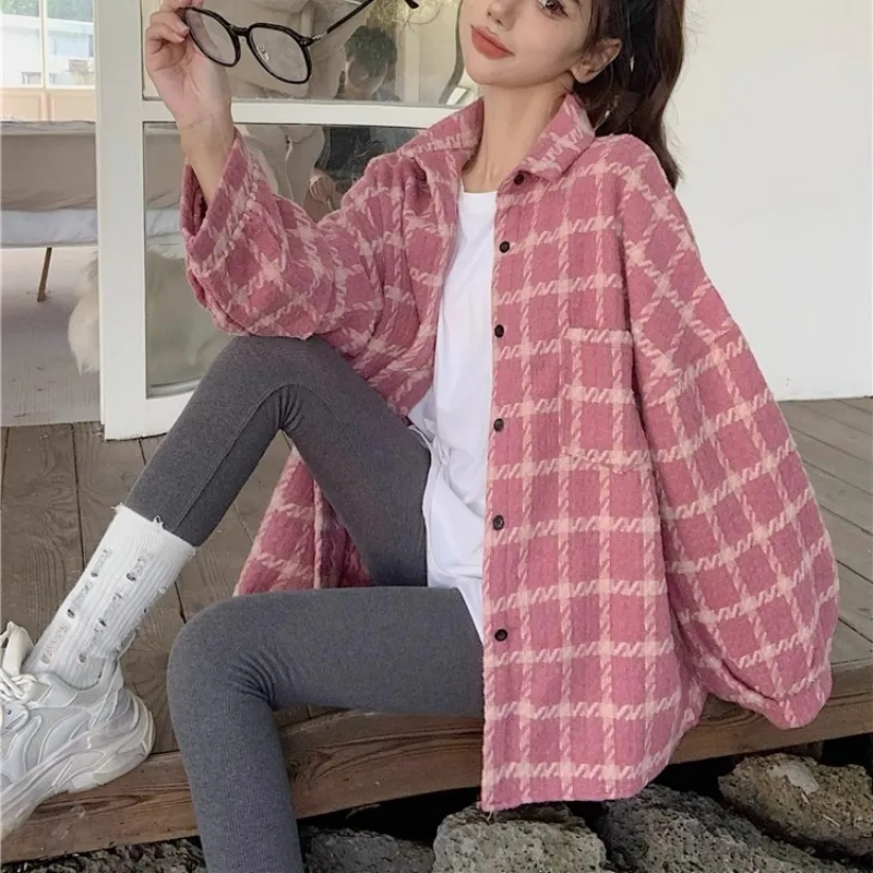 Princess Berdele Shirts Women's Pink Plaid-5