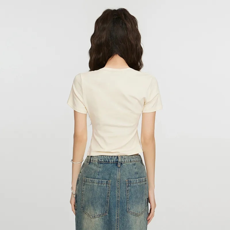 Princess Berdele Set in Sleeve T Shirt Women's Apricot-1