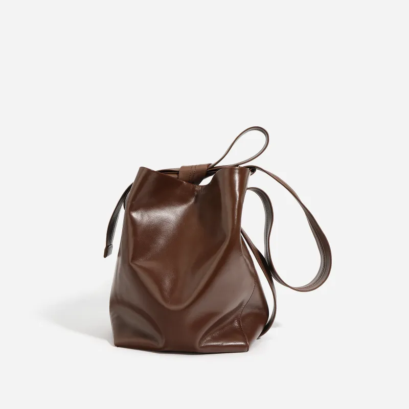 COURONNE Top Grain Cow Leather Crossbody Bag, Bucket Bag, Shoulder Bag Regular Women's Multicolor-2
