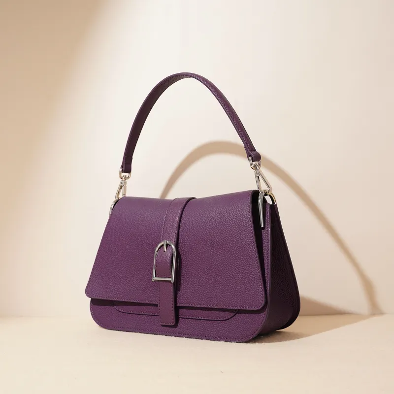 COURONNE Top Grain Cow Leather One Shoulder Handbag Women's Multicolor-10