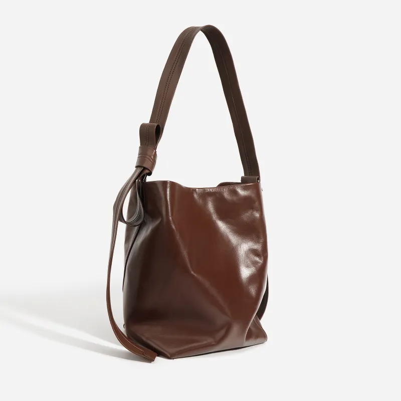 COURONNE Top Grain Cow Leather Crossbody Bag, Bucket Bag, Shoulder Bag Regular Women's Multicolor-1