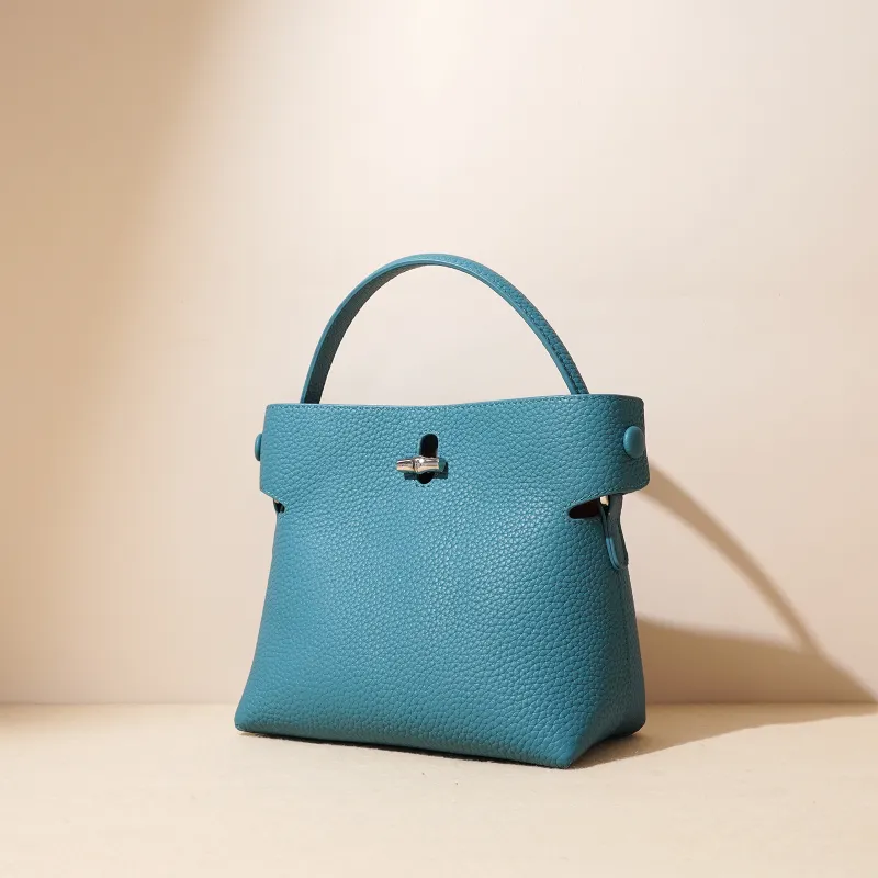 COURONNE Cow Leather Crossbody Bag, Bucket Bag, Handbag Regular Women's Multicolor-5