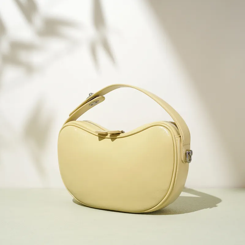COURONNE Top Grain Oil Wax Sheepskin Shoulder Bag, Crossbody Bag, Handbag Women's Multicolor-10