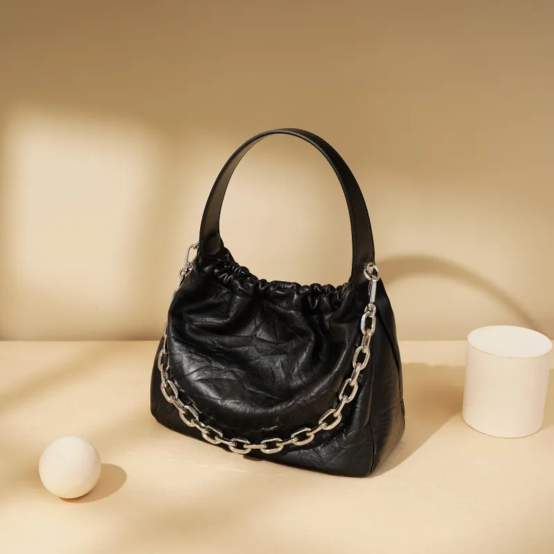 COURONNE Top Grain Cow Leather Handbag Women's Multicolor-5