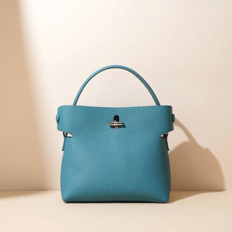 COURONNE Cow Leather Crossbody Bag, Bucket Bag, Handbag Regular Women's Multicolor-4