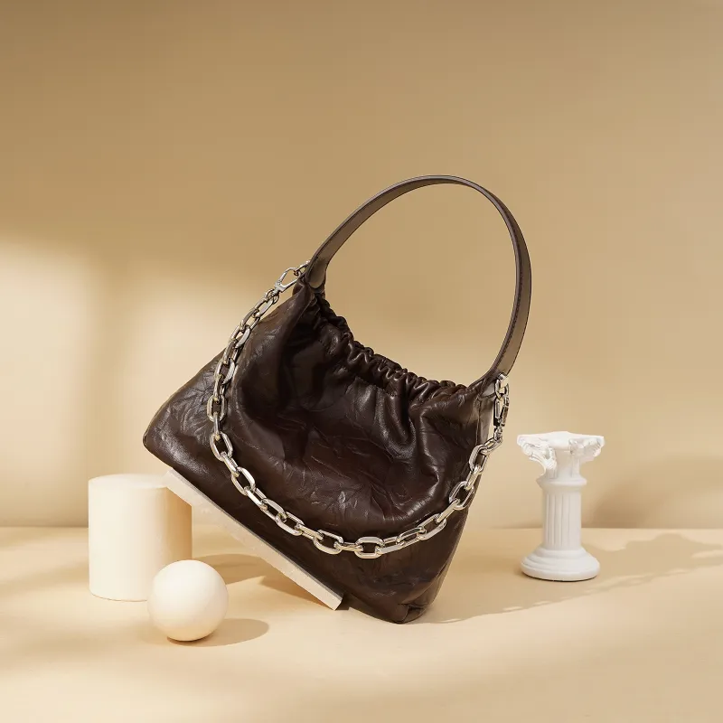 COURONNE Top Grain Cow Leather Handbag Women's Multicolor-4