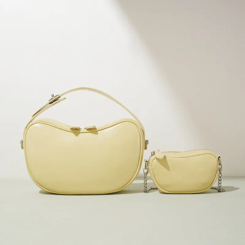 COURONNE Top Grain Oil Wax Sheepskin Shoulder Bag, Crossbody Bag, Handbag Women's Multicolor-13