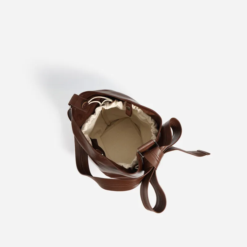 COURONNE Top Grain Cow Leather Crossbody Bag, Bucket Bag, Shoulder Bag Regular Women's Multicolor-4