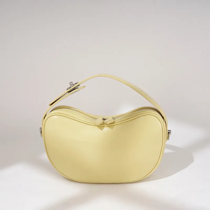 COURONNE Top Grain Oil Wax Sheepskin Shoulder Bag, Crossbody Bag, Handbag Women's Multicolor-6