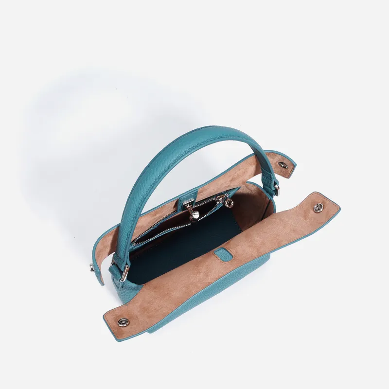 COURONNE Cow Leather Crossbody Bag, Bucket Bag, Handbag Regular Women's Multicolor-3