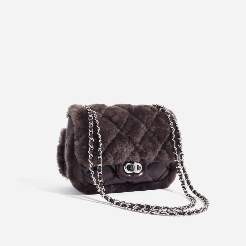 COURONNE Cow Leather Shoulder Bag Regular Women's Multicolor-4