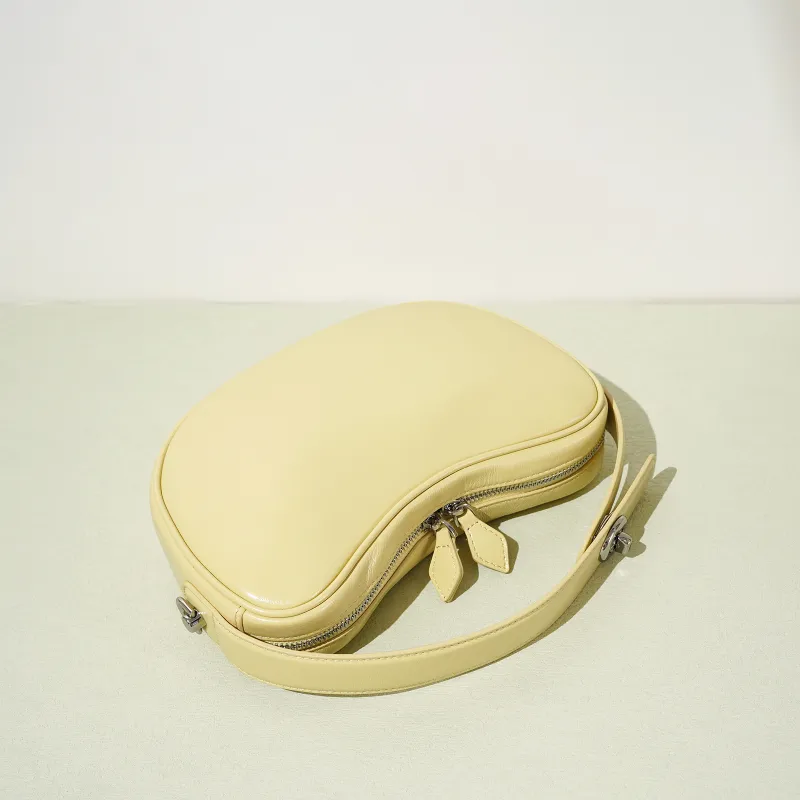 COURONNE Top Grain Oil Wax Sheepskin Shoulder Bag, Crossbody Bag, Handbag Women's Multicolor-11