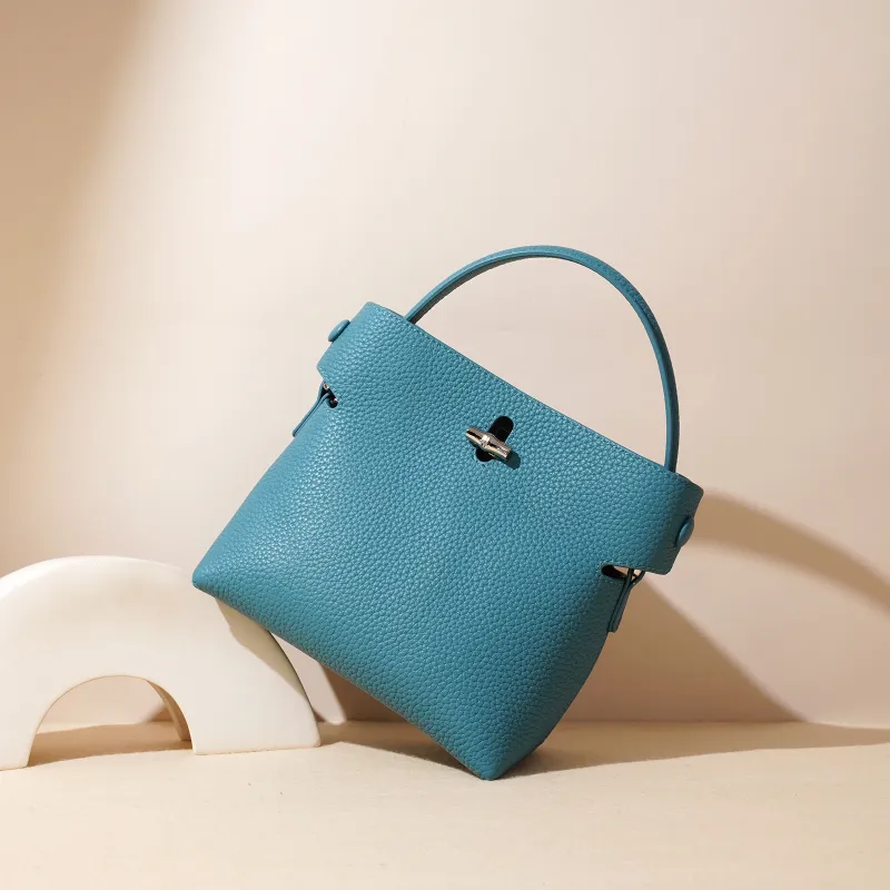 COURONNE Cow Leather Crossbody Bag, Bucket Bag, Handbag Regular Women's Multicolor-6