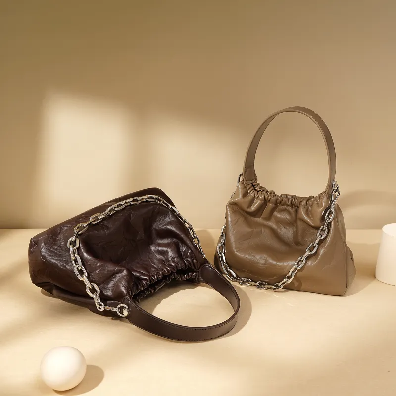 COURONNE Top Grain Cow Leather Handbag Women's Multicolor-7