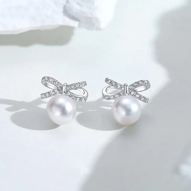 Luxury Beads Pearl Stud Earrings Women's-2