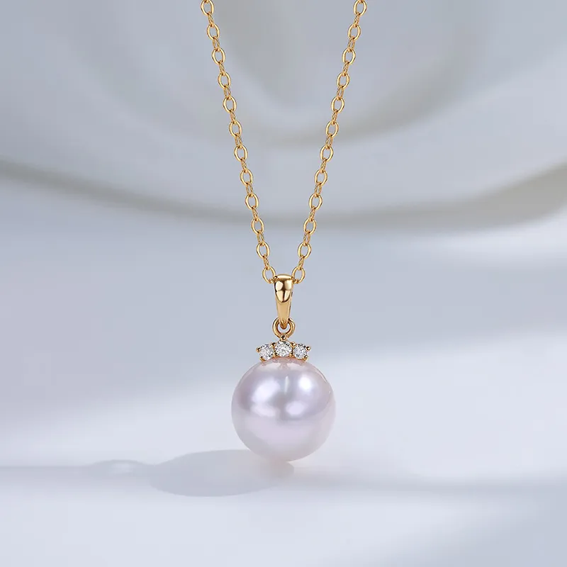 Luxury Beads Pearl Pendant[Includes Silver Chain] Women's-9