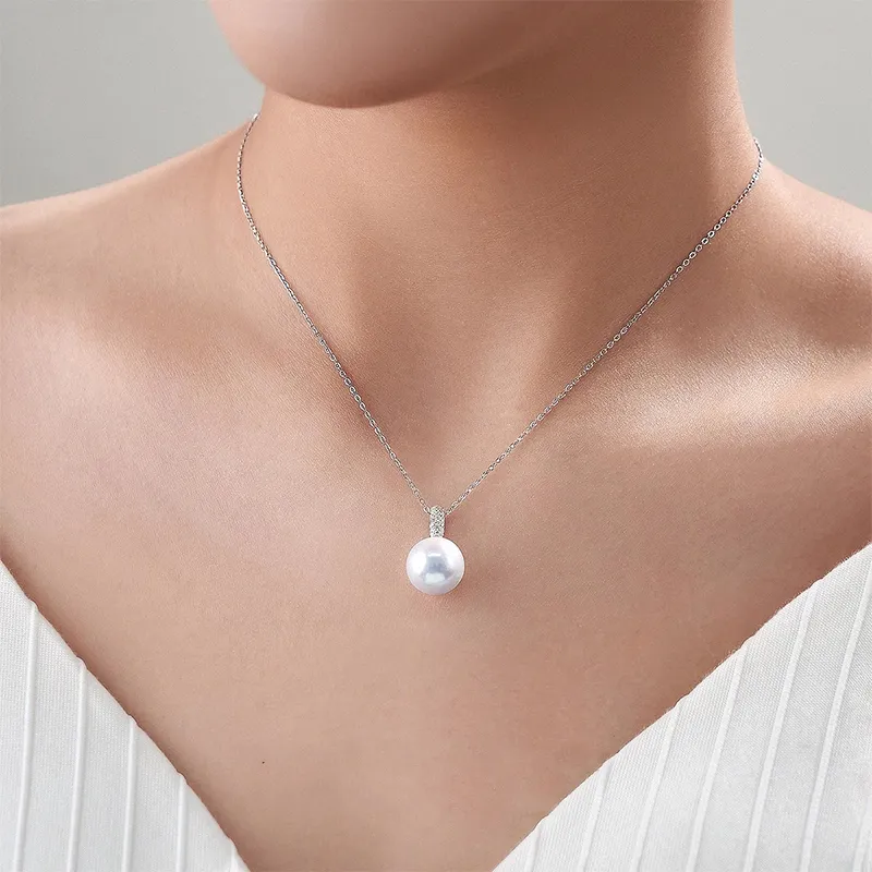 Luxury Beads Pearl Necklace, Pendant Women's-5