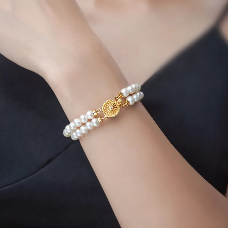 Luxury Beads Pearl Bracelets Women's-5