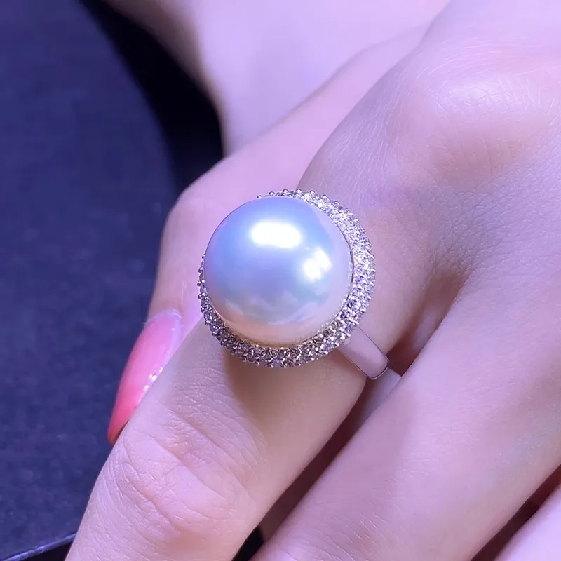 Luxury Beads Pearl Rings Women's-2