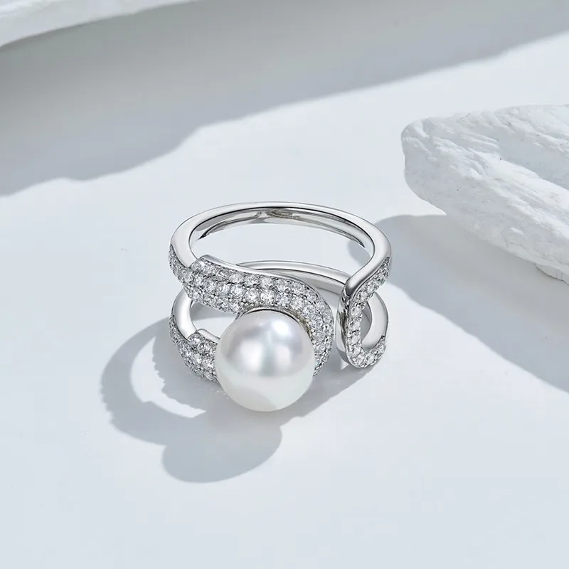 Luxury Beads Pearl Rings Women's-1