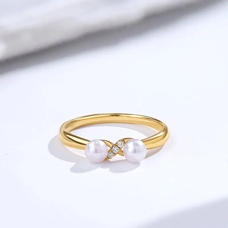 Luxury Beads Pearl Rings Women's-1