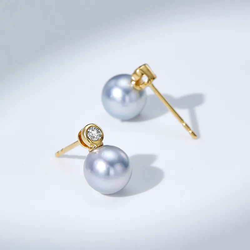 Luxury Beads Pearl Stud Earrings Women's-2