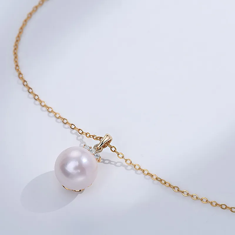 Luxury Beads Pearl Pendant[Includes Silver Chain] Women's-8