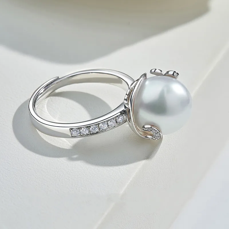 Luxury Beads Pearl Rings Women's-2