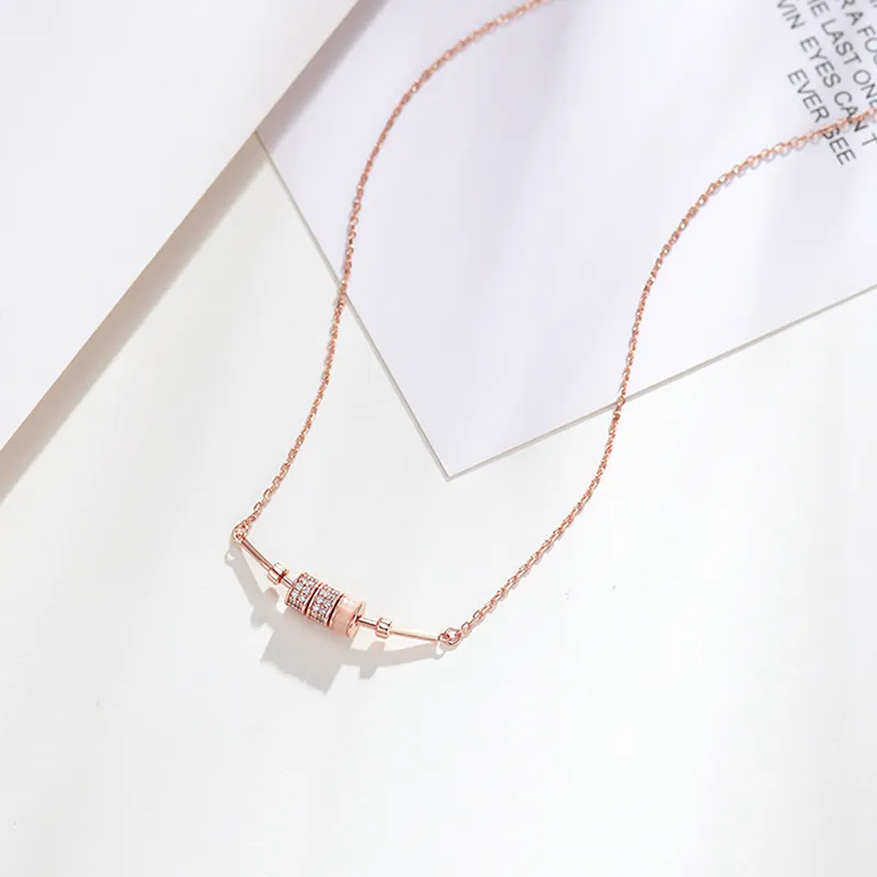 Luxury Beads 925 Sterling Silver Necklaces Women's-3