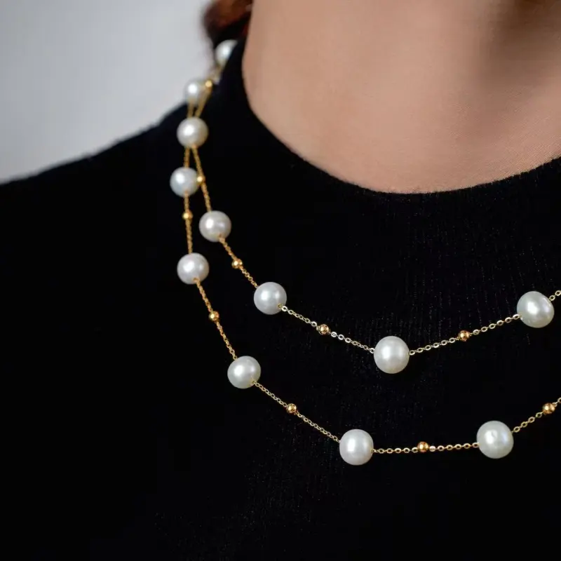 Luxury Beads Pearl Necklaces Women's-4
