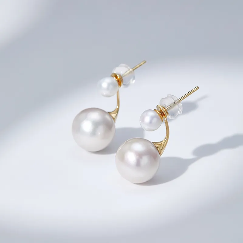Luxury Beads Pearl Stud Earrings Women's-2