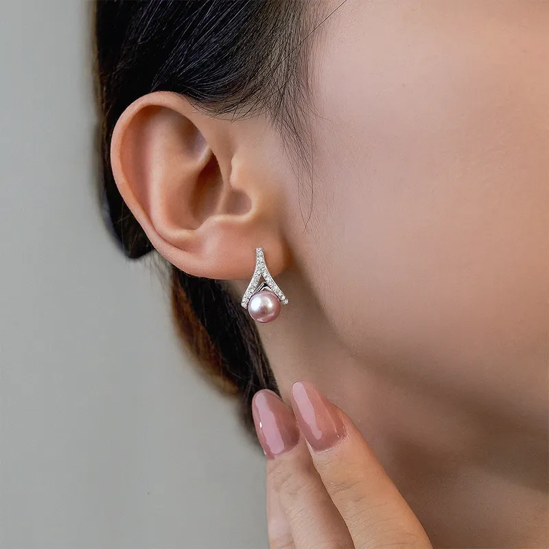 Luxury Beads Pearl Earrings Women's-6